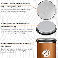 Vista 2 de Rolling Knife Sharpener Kit, Kitchen Knife Sharpener Set, Knife Sharpening Tools, 15 & 20 Degree Sharpening for Kitchen Knives, Diamond and Ceramic