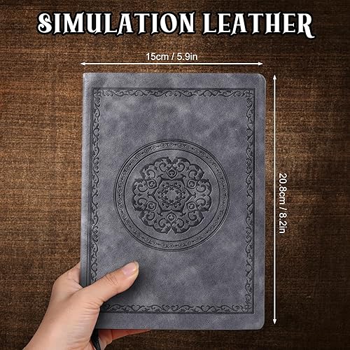 Miniatura 2 de Cuaderno vintage de cuero 2025, 300 páginas, cuadernos de cuero con tapa blanda para mujeres y hombres, cuadernos para escribir viajes, negocios,