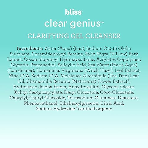 Miniatura 7 de Bliss Clear Genius Limpiador de gel clarificante + paquete de spray para el acné corporal Clear Genius  Limpio  Sin crueldad  Sin parabenos  Vegano