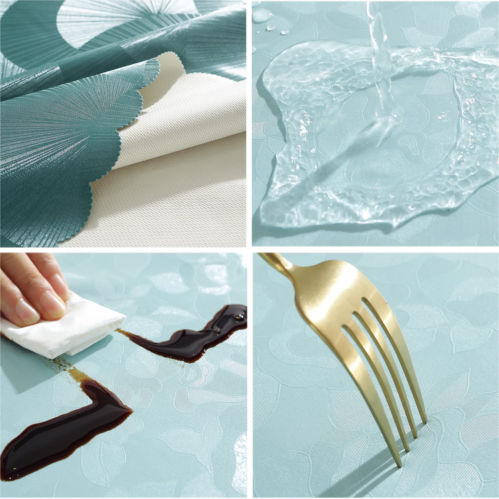 Waterdichte Faux Lederen Ronde Tafelkleed voor Eetkamer Tafels Olie proof Hittebestendig Afveegbare Tafel Protector Pad Bruin 125cm