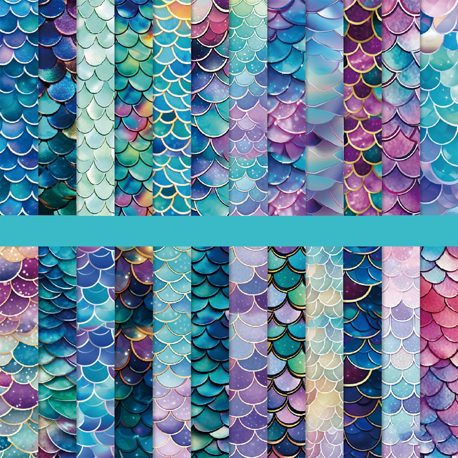 24 Sheets Scrapbook Paper Pad,6"×6” 160gsm Single-Sided Decopodge Craft Paper,Cardstock Papers,Christmas Scrapbooking DIY Decorative Background Art Album Cardmaking Supplies (H)