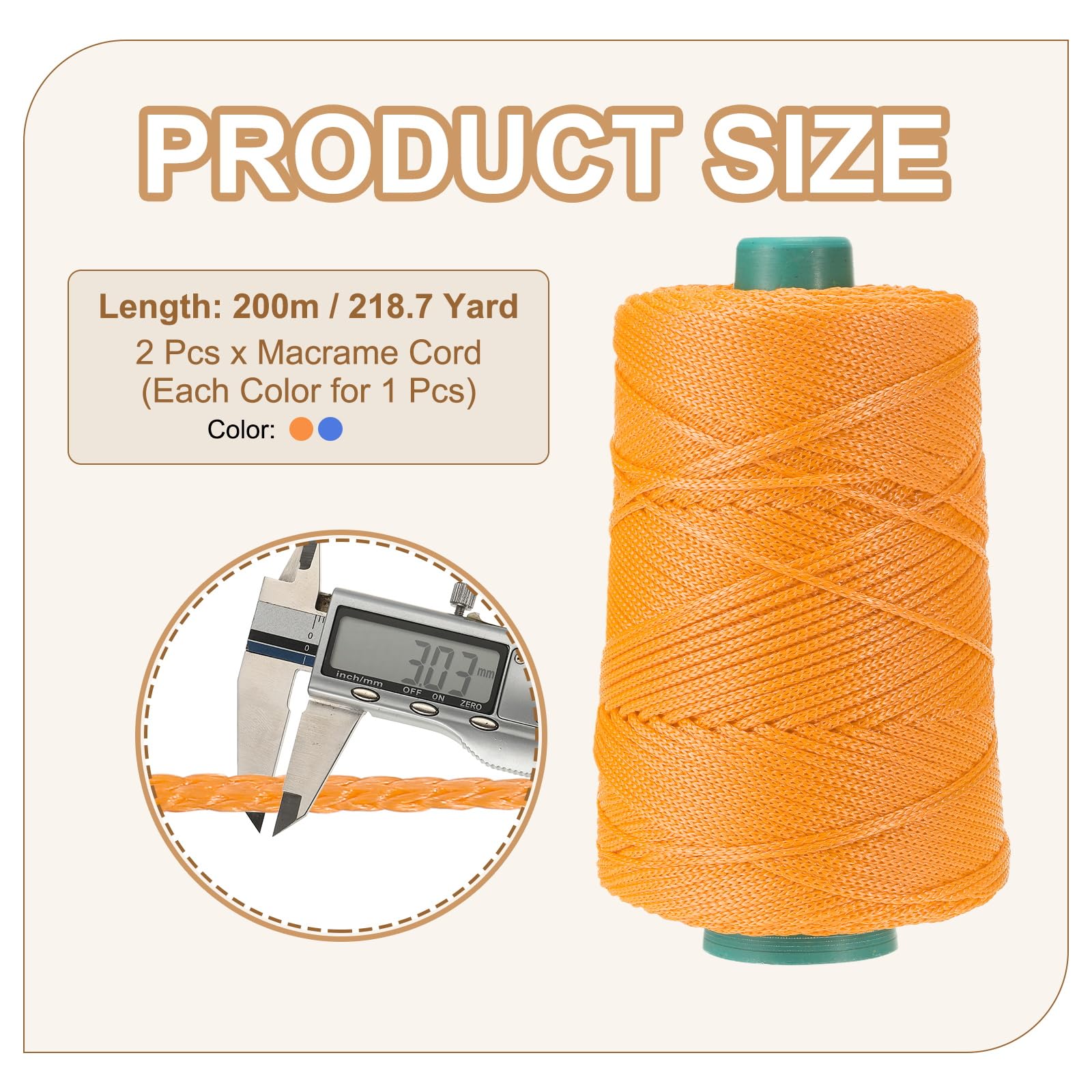 YELARXI Polyester Macrame Cord - Image 2