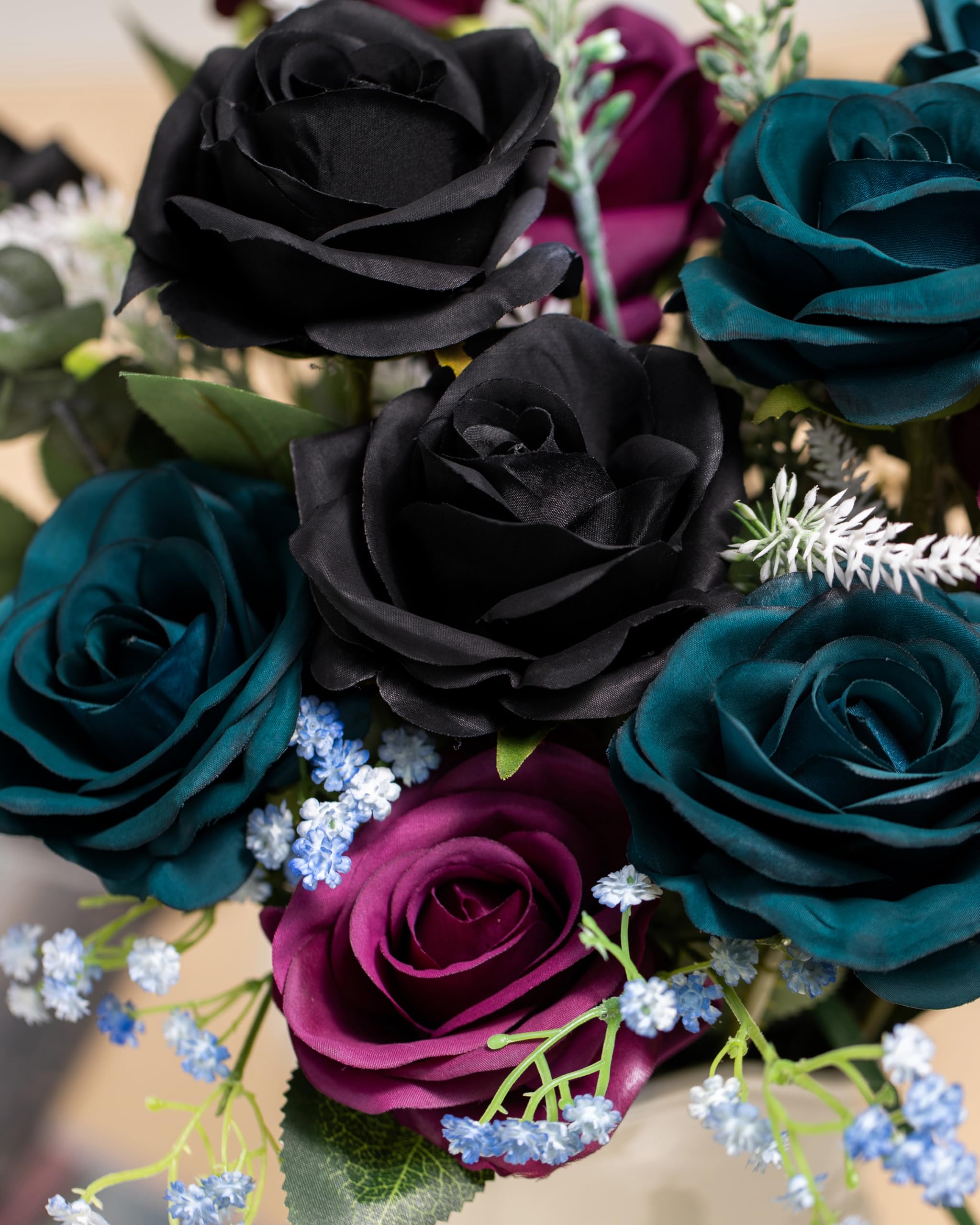 Amazon.com: DuHouse 10pcs Fake Roses Artificial Silk Flowers Faux