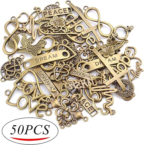 Miniatura 2 de Aylifu Encantos de conector de palabras, Metal Plata, No es una piedra preciosa