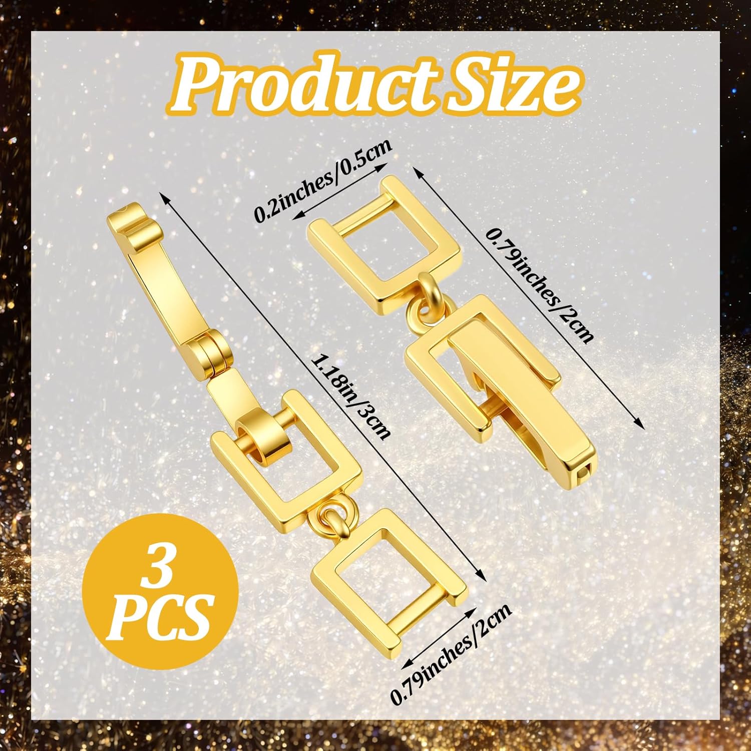 Sibba 6Pcs Bracelet Extender, Bracelet Clasps Closures Gold Silver Necklace Jewelry Extender for Women Necklaces Extension, Bracelets Extension, DIY Crafts - Image 2