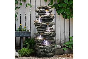SunJet Outdoor Waterfall Fountain with Lights