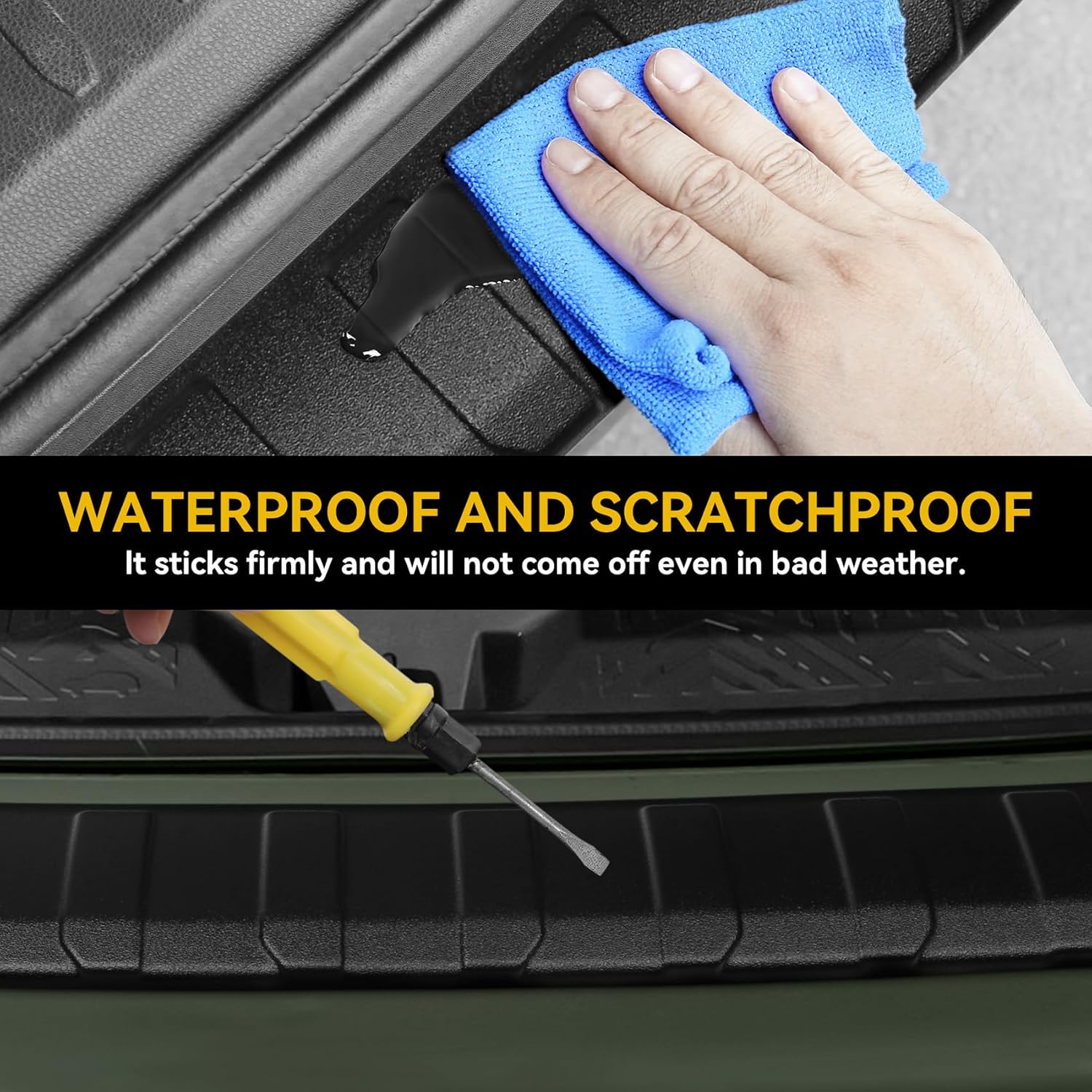 Rear Bumper Protector Compatible with Subaru Crosstrek 2024 2025 2026 Car Accessories ABS Plastic Material Matte Black Non-Slip Scratch-Resistant Trunk Door Protector