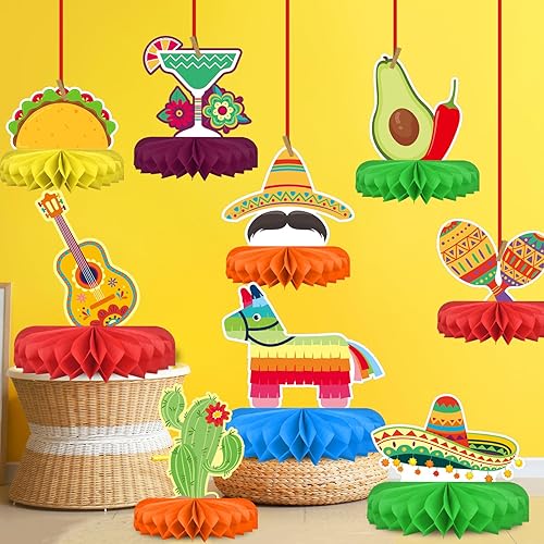 Miniatura 51 de Centro de mesa de decoración de cumpleaños de safari, suministros de fiesta temática de animales de la selva, adornos de mesa de panal