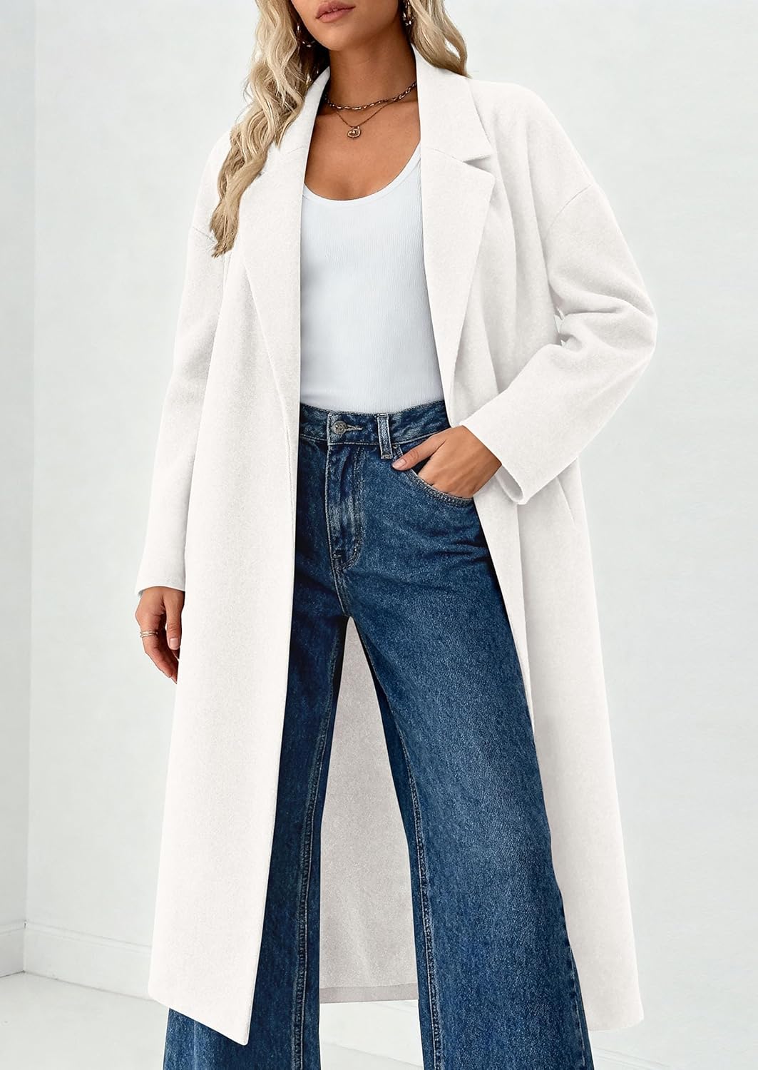 PRETTYGARDEN Womens Winter Coats 2026 Trendy Long Sleeve Notch Lapel Button Long Jackets Casual Oversized Vacation Outfits