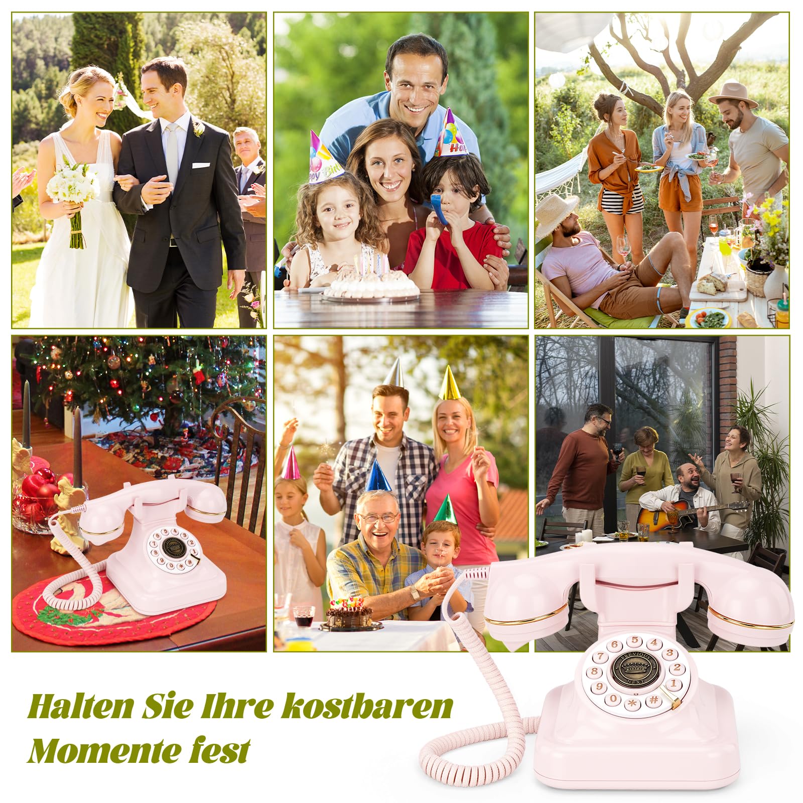 Il telefono di nozze del libro degli ospiti audio può registrare libri audio personalizzati per matrimoni, banchetti e feste e supporta la riproduzione di voci sul dispositivo stesso. (rosa)