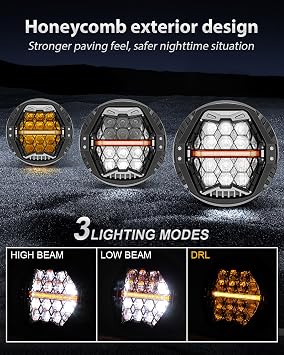 LX-LIGHT Kit C 7 inch Motorcycle LED Headlight 4.5 Fog Passing Lights DOT Kit Compatible with Fat Boy Street Glide Heritage Softail Road King Switchback Electra Glide Ultra Classic Black-silver