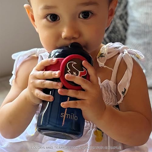 Miniatura 2 de Smilo Vaso con popote Dallas Cowboys - Taza para beber con licencia oficial de la NFL Taza para bebés y niños pequeños con popote de silicona