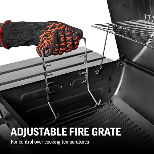 Miniatura 8 de Char-Griller Smokin' Pro - Parrilla de carbón para ahumar, color negro