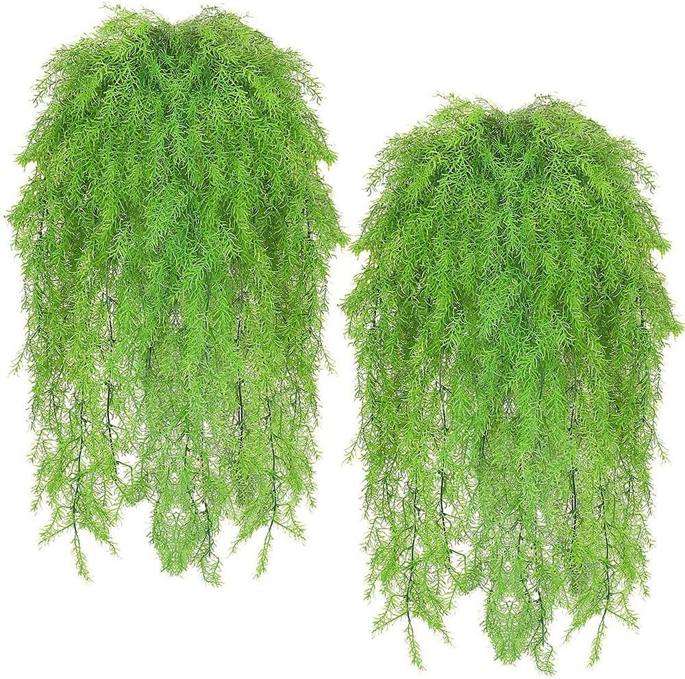 HANDIC Artificial Hanging Plants 2pcs Fake Hanging Plant
