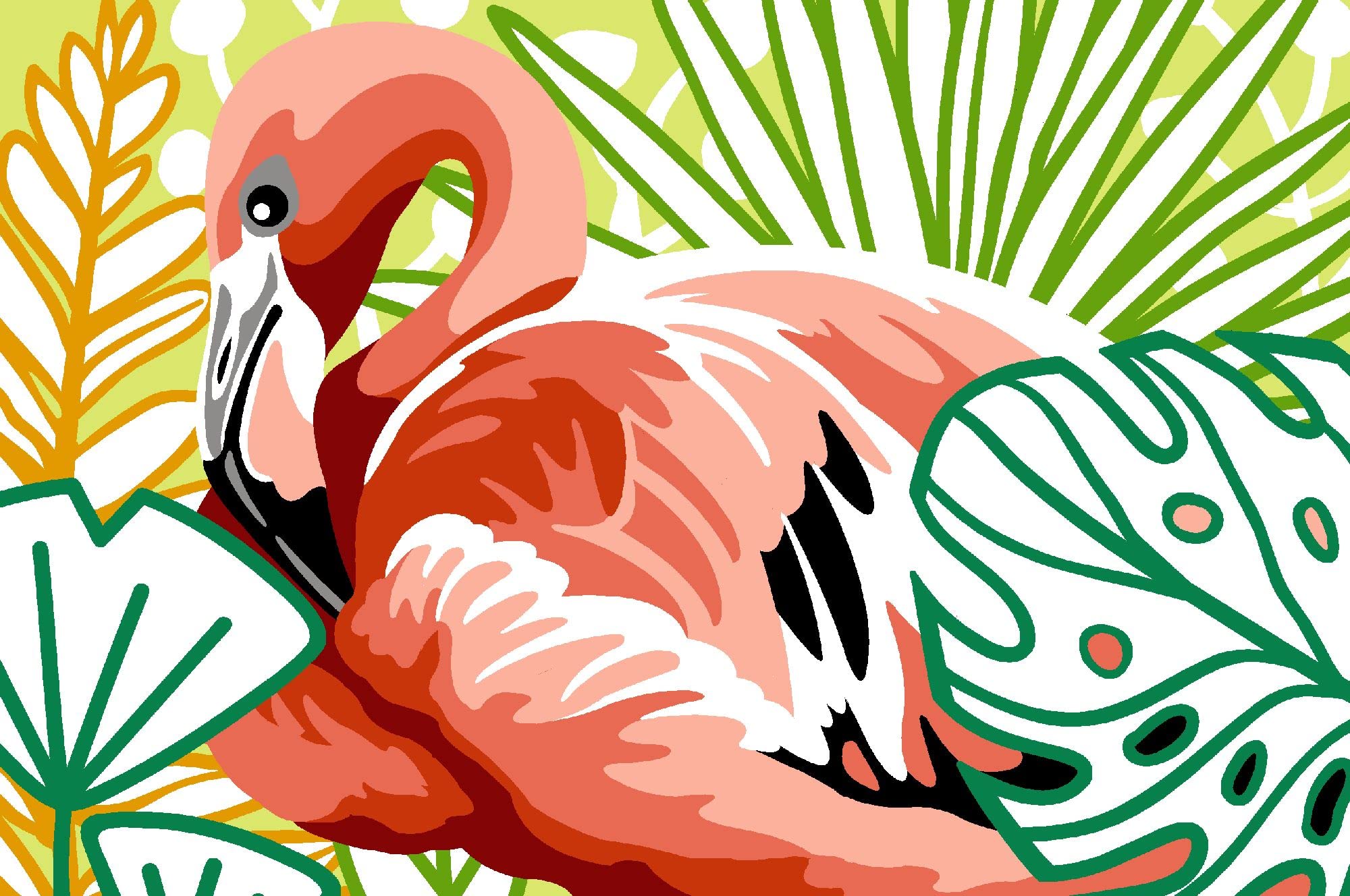 SEG de ParisTapestry/Needlepoint Kit – Flamingo (Flamant Unite)