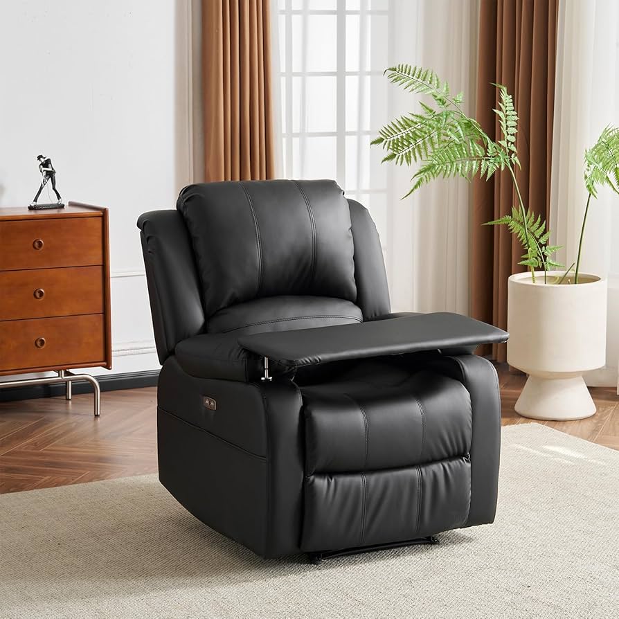 【引取り可能】リクライニングソファ＋オットマン付１人用　サブテーブル付 Amazon｜リクライニングチェア テーブル付き リクライニングソファ 1人