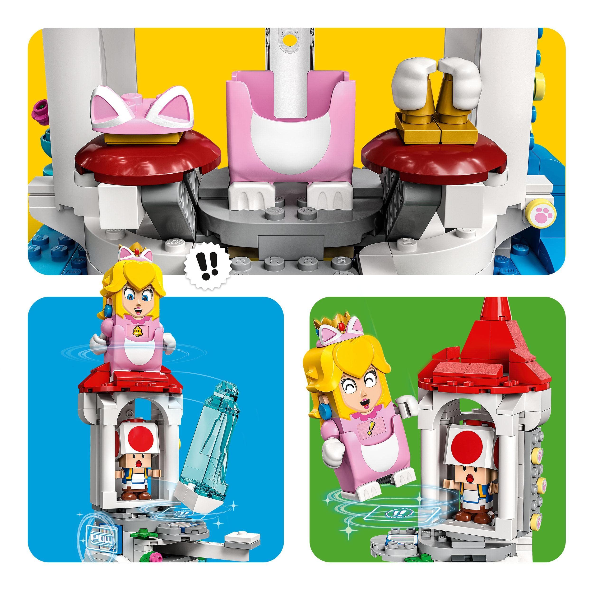 LEGO Super Mario 71407 Cat Peach i lodowa wieża — zestaw rozszerzający (494 elementy), pomysł na prezent dla dzieci w wieku od siedmiu lat