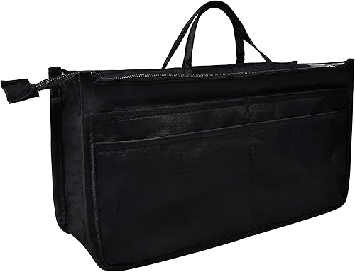 Bolso de mano estilo cartera de Vercord para mujer con organizador incorporado, estampado bien definido, con manijas y cremallera, tamaño 2, Negro),
