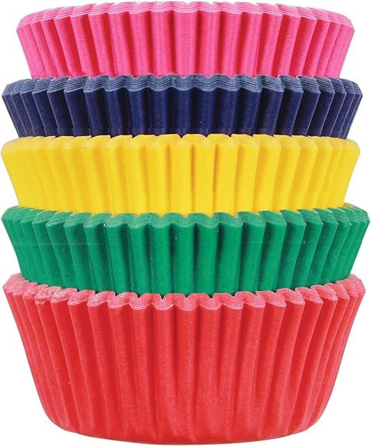 PME BC741 Carnival Paper Baking Cases for Cupcakes, Mini Size, Pack of 100