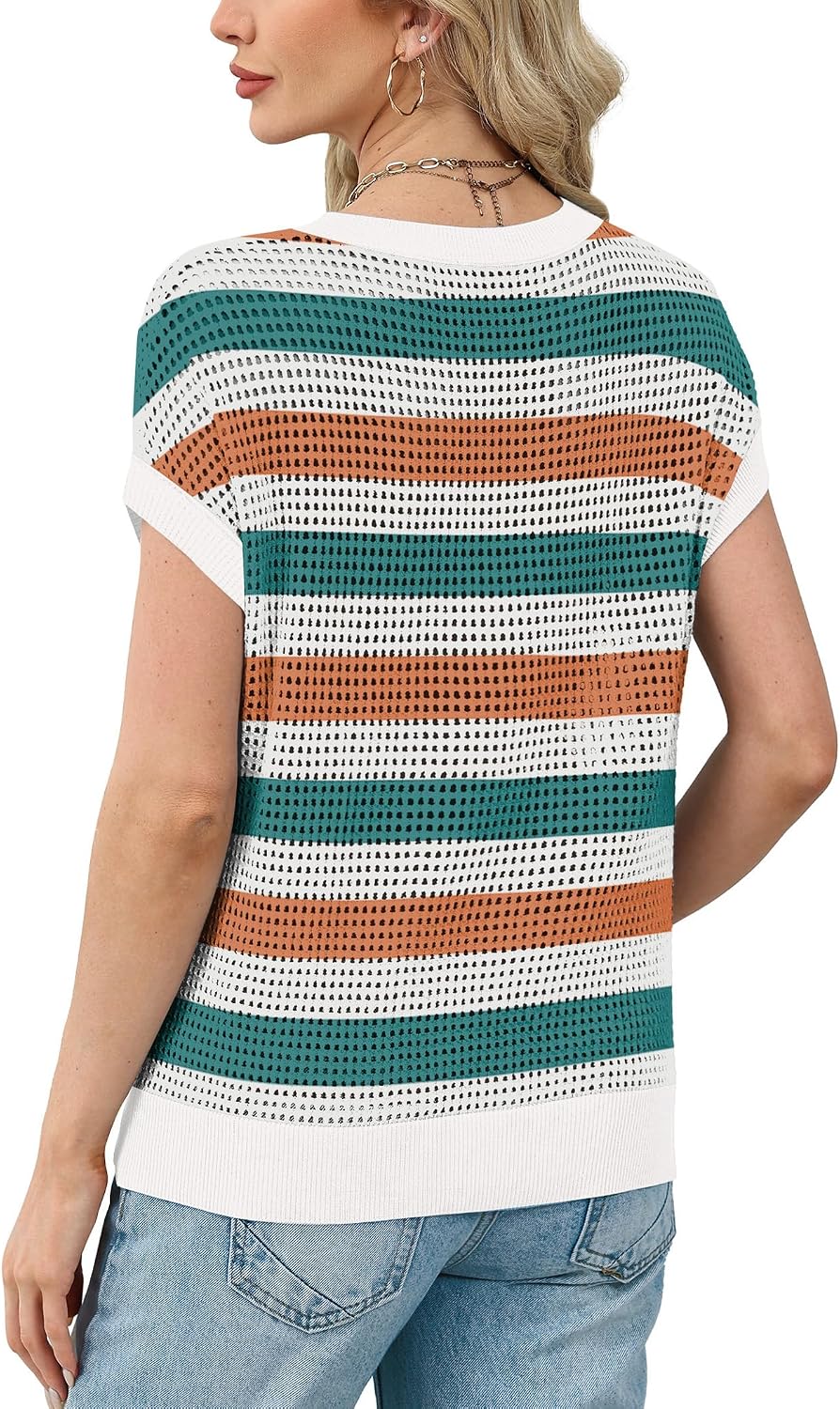 WIHOLL Womens Summer Cap Sleeve Crochet Tops Hollow Out Spring Sweaters Vacation Cruise Outfits Fashion Clothing 2026