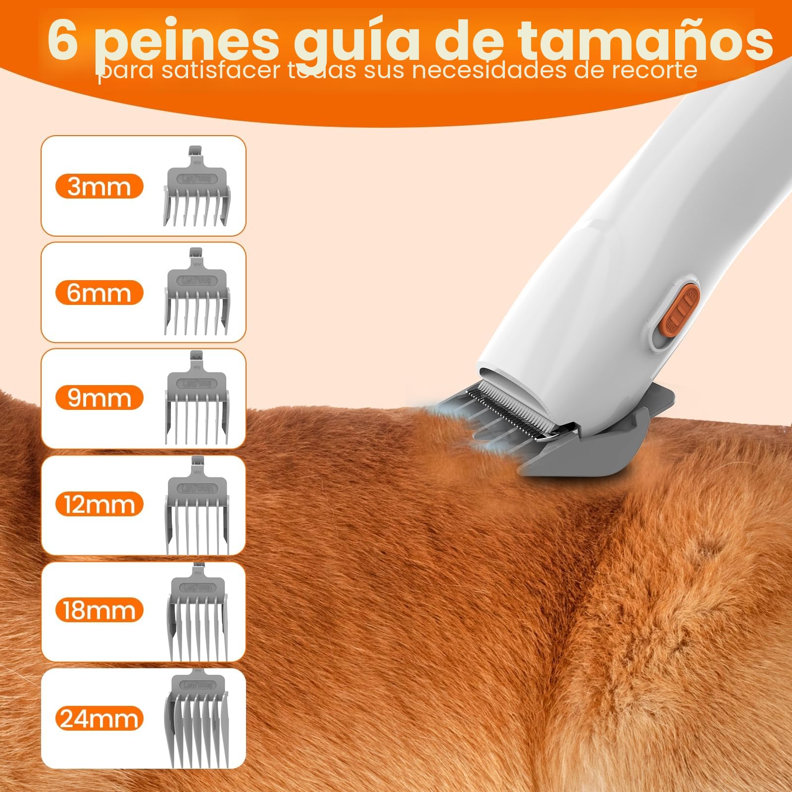 AIRROBO PG10 Aspirador pelos mascotas, Cortapelos perros con Aspiradora de Pelo, 12000 Pa, Máquina de Corte Silenciosa para Perros y Gatos, Incluye 4 Herramientas de Aseo