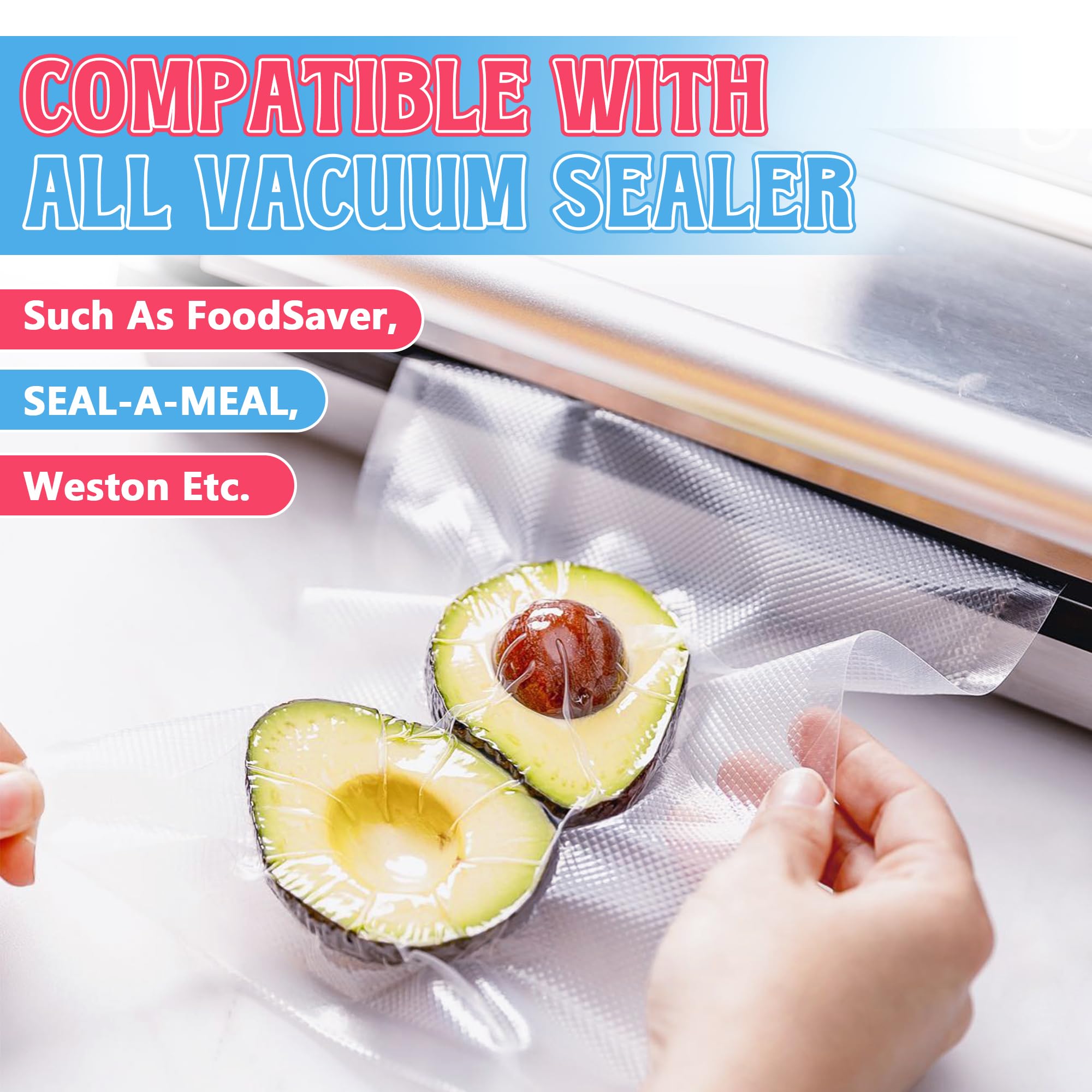 Bonsenkitchen Vacuum Sealer Bags Ziploc Bags Gallon Size Weston