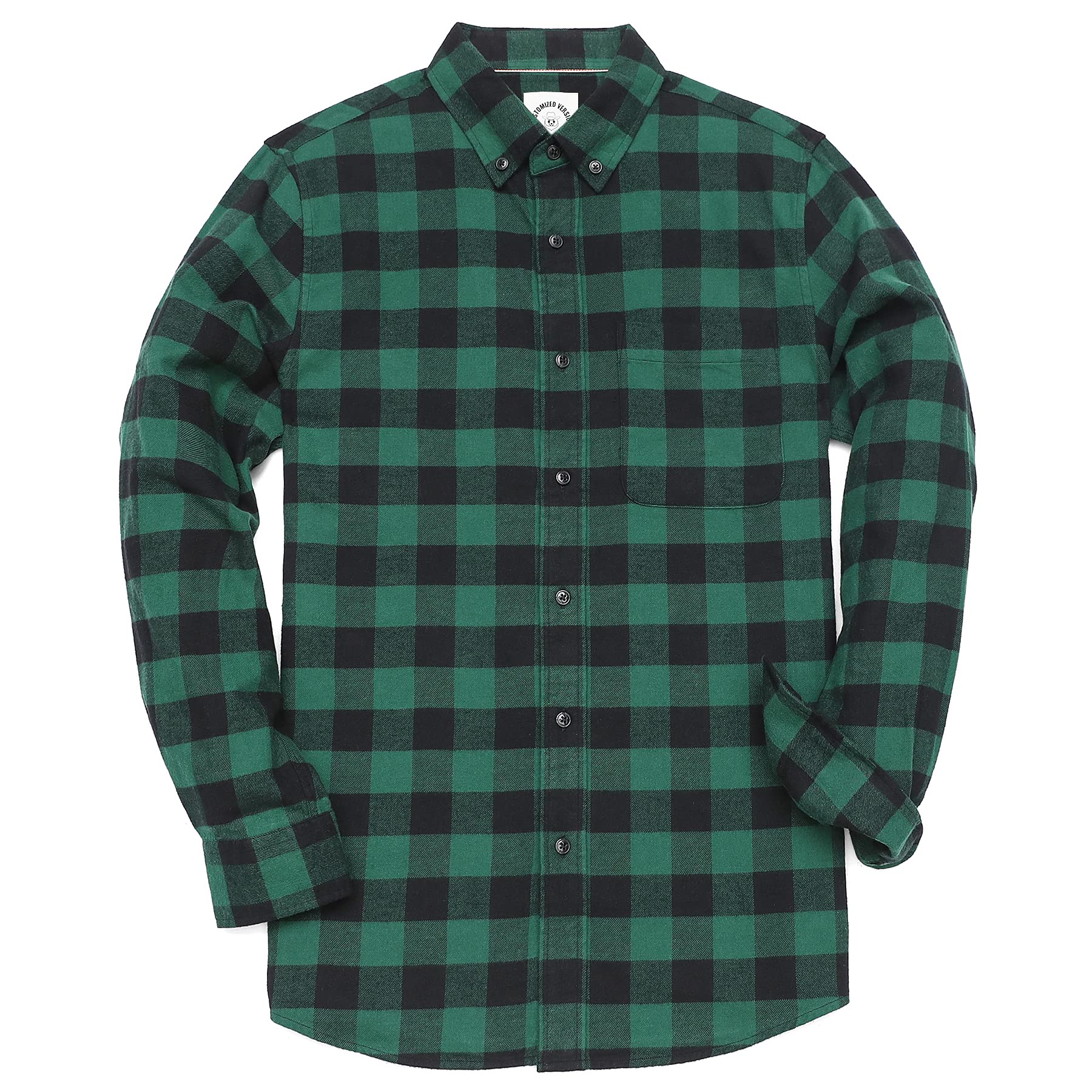 Dubinik® Camicia Flanella Uomo Camicia Quadri Uomo Cotone Casual Button Down Invernale Camicia in Flanella Leggera con Tasche