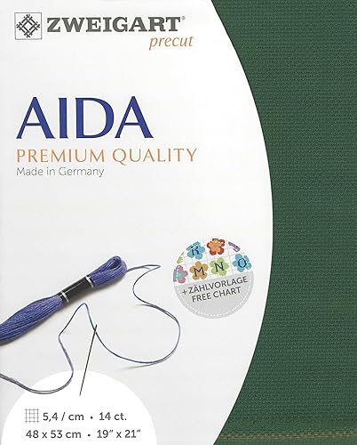 Vista 4 de Zweigart Stern-Aida 14 unidades negro 3706/720 lienzo de costura, tela de punto de cruz, lienzo bordado 100% algodón