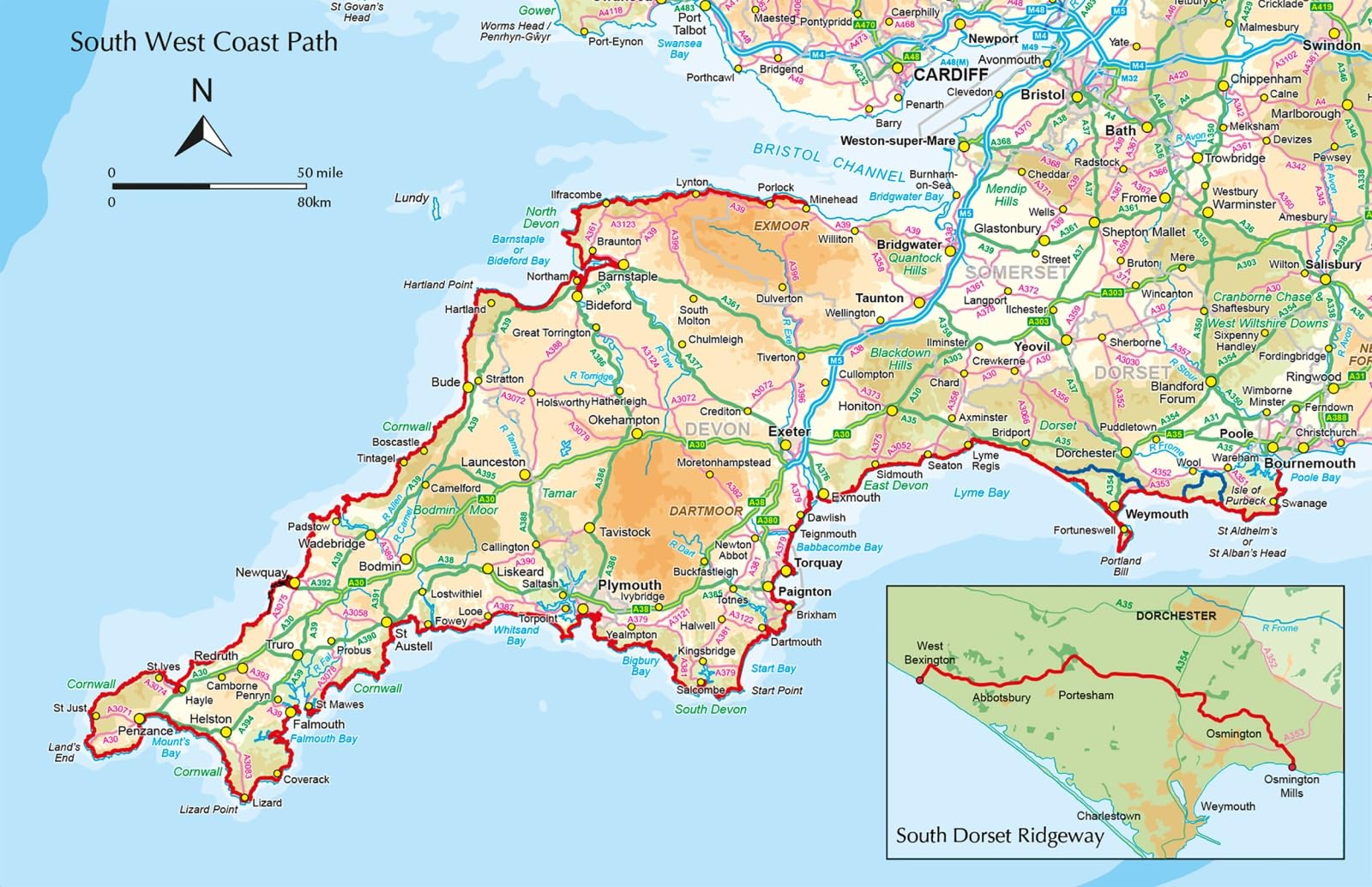 Walking the South West Coast Path: National Trail From Minehead to South Haven Point (Cicerone National Trail Guides)