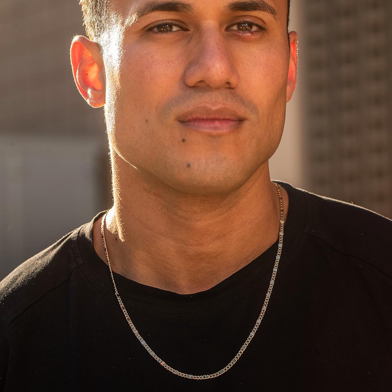 LIFETIME JEWELRY Designer Diamond Cut Link Chain Necklace 24k Real Gold Plated