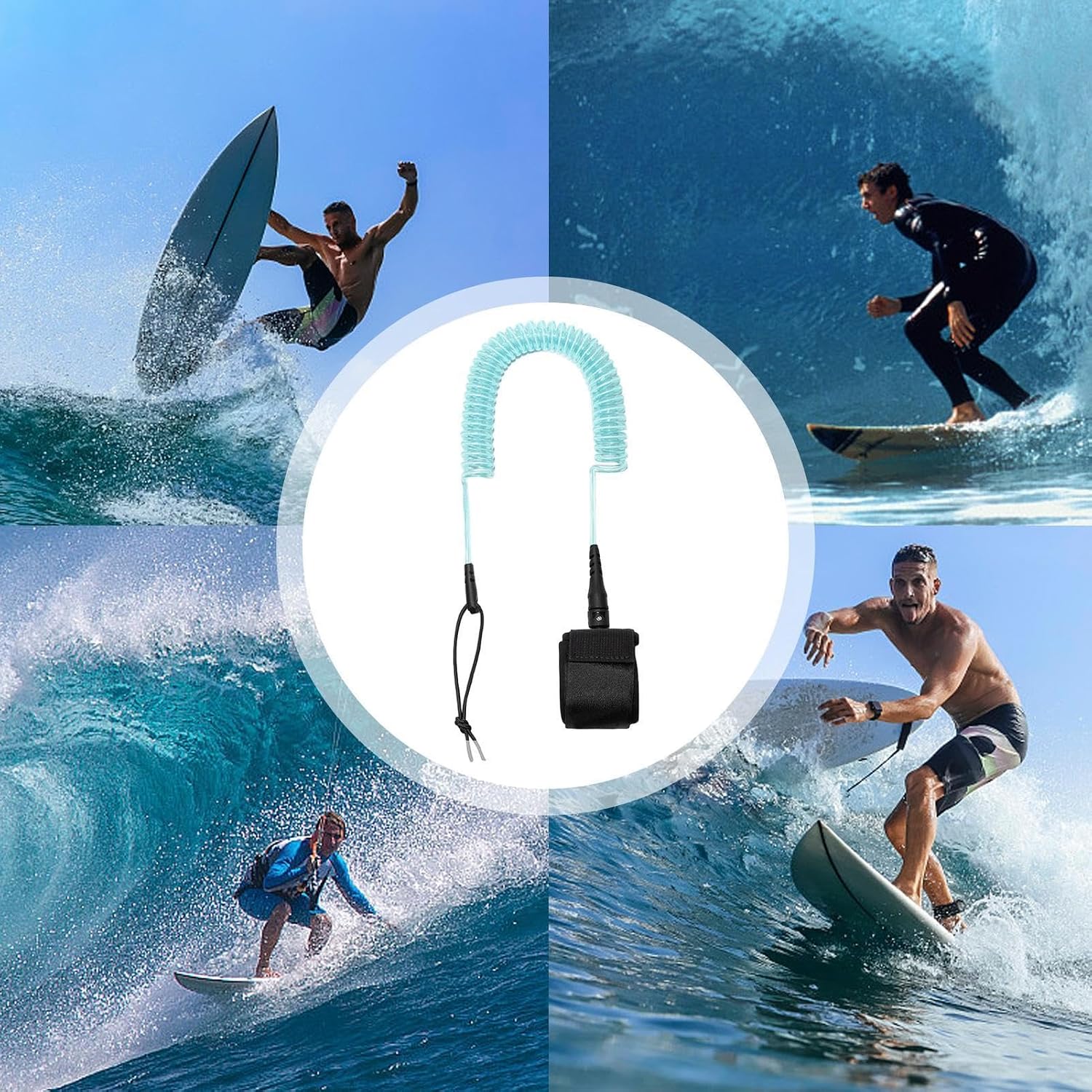 Wakeboard Rope Retractable Heavy Duty Floating Portable Strap | Surfboard Safety Rope for Waterskiing Wakeboarding Kneeboarding Surfing Boat Water Beach Sea Sports