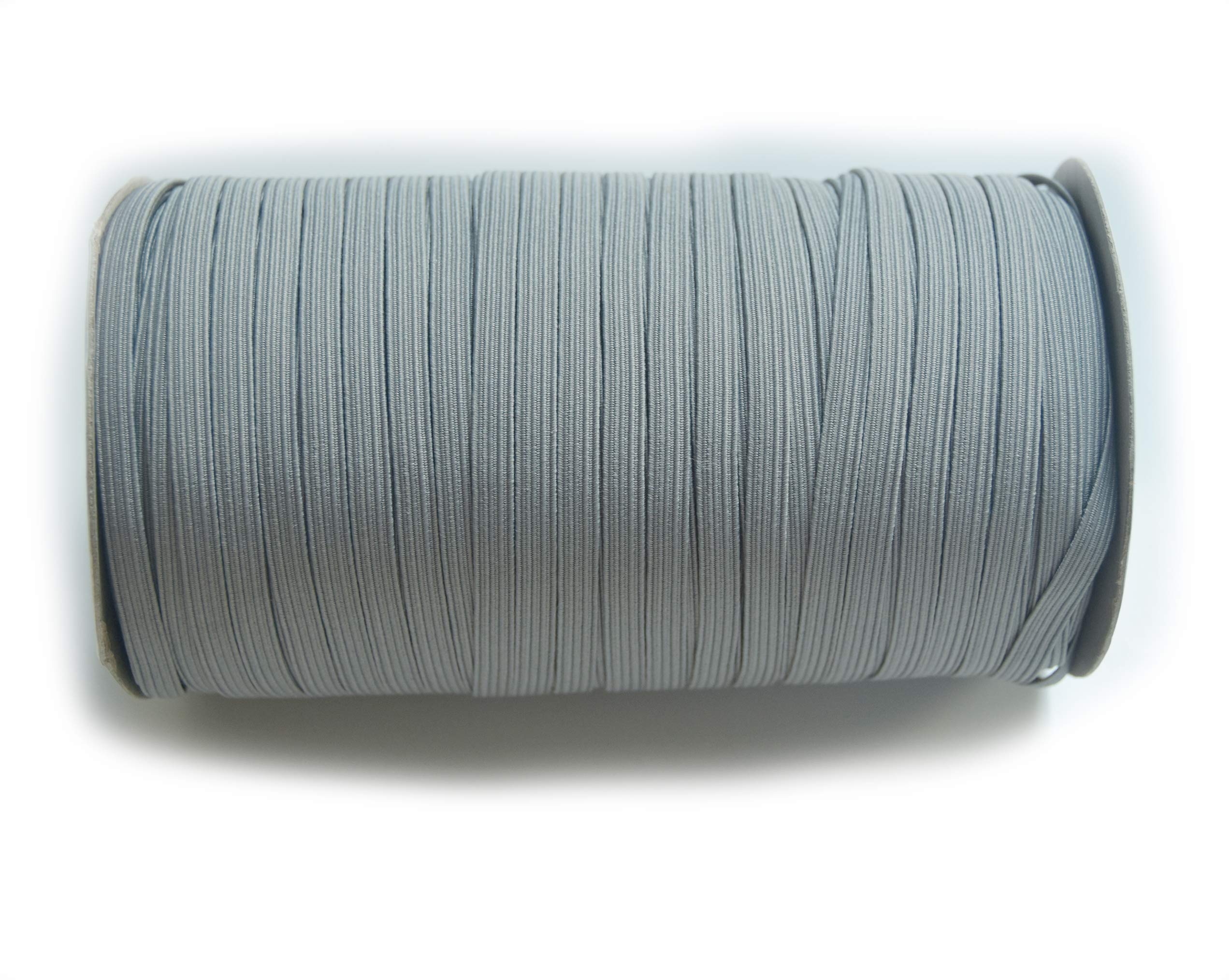 PrettyBoutique 6mm Corded Flat Cord Thin Elastic Dressmaking Waistband Headbands Masks (Grey, 10 Metres) โ image 1