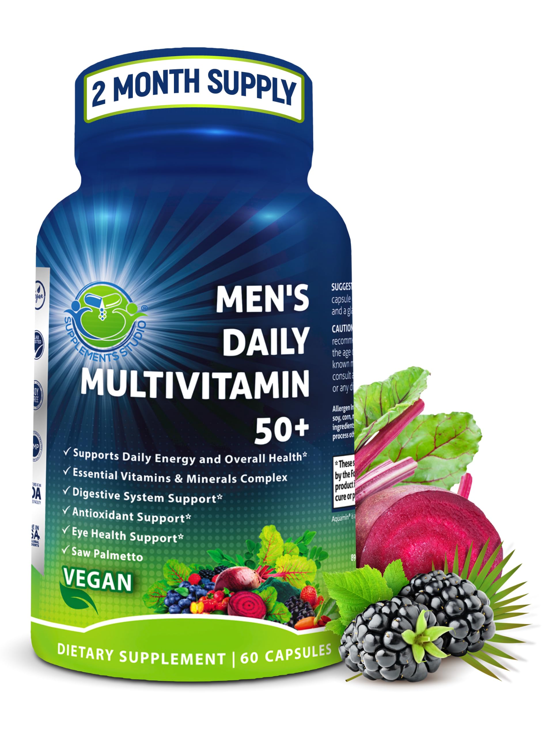 Whole Food Multivitamin Without Iron plus Probiotics, Enzymes, CoQ10 & more — Amazon image 11