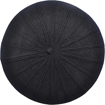 ZLYC Women French Beret Hat Reversible Solid Color Knit Warm Artist Cap