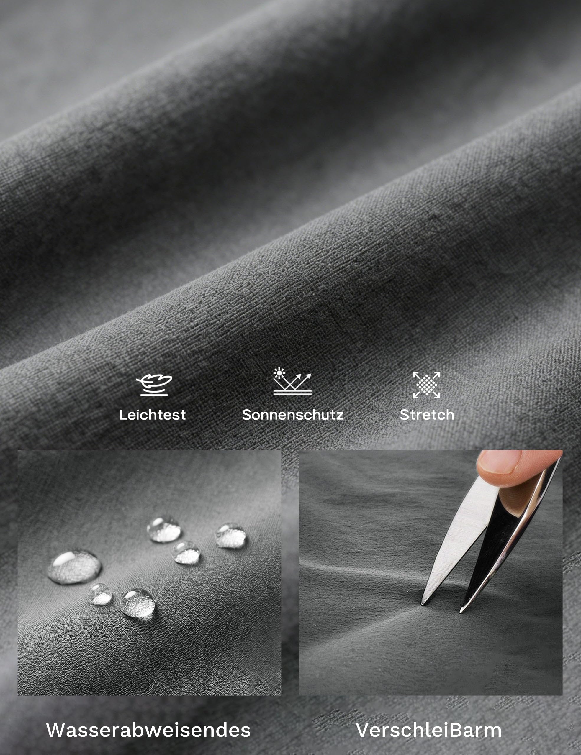 FitsT4 Sports Pantalones de senderismo para niños y jóvenes, 2 en 1, con cremallera, pantalones de senderismo, ligeros, elásticos, con bolsillo con cremallera
