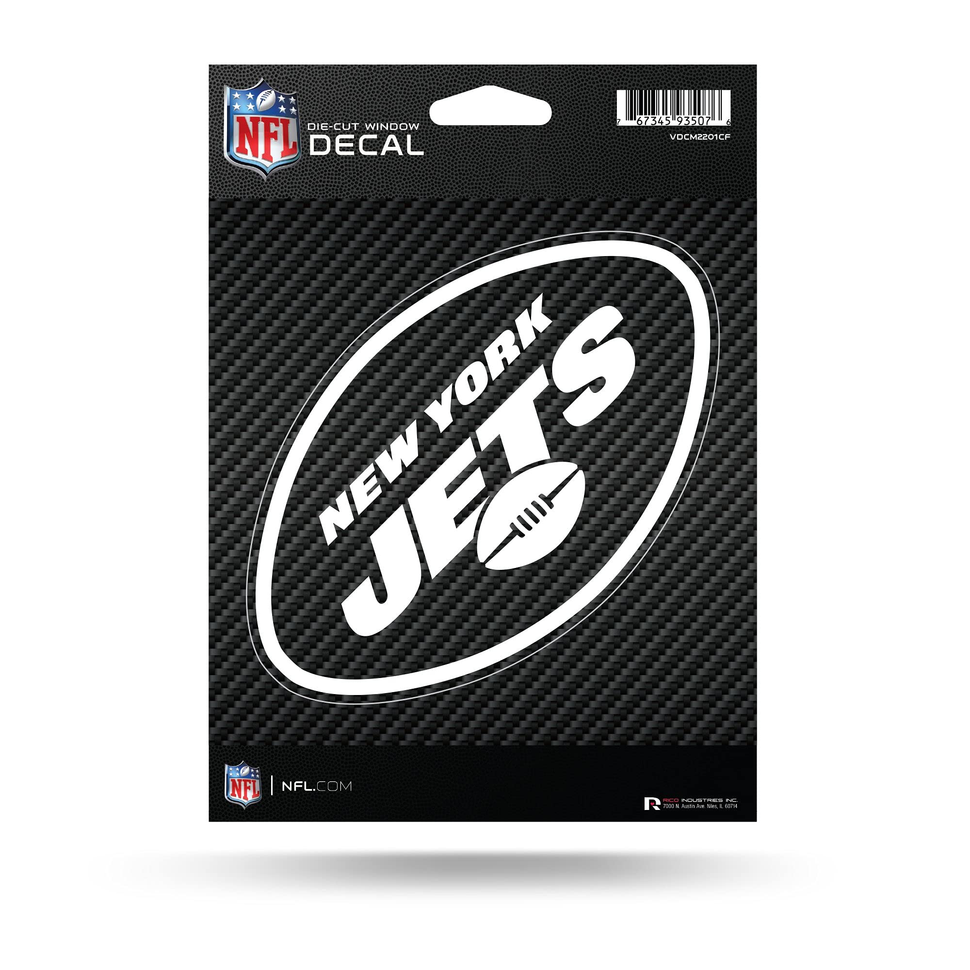 Rico Industries NFL Carbon Fiber Medium Die Cut Decal 5" x 7" Vinyl Die-Cut Decal - Car/Truck/Home Accessory