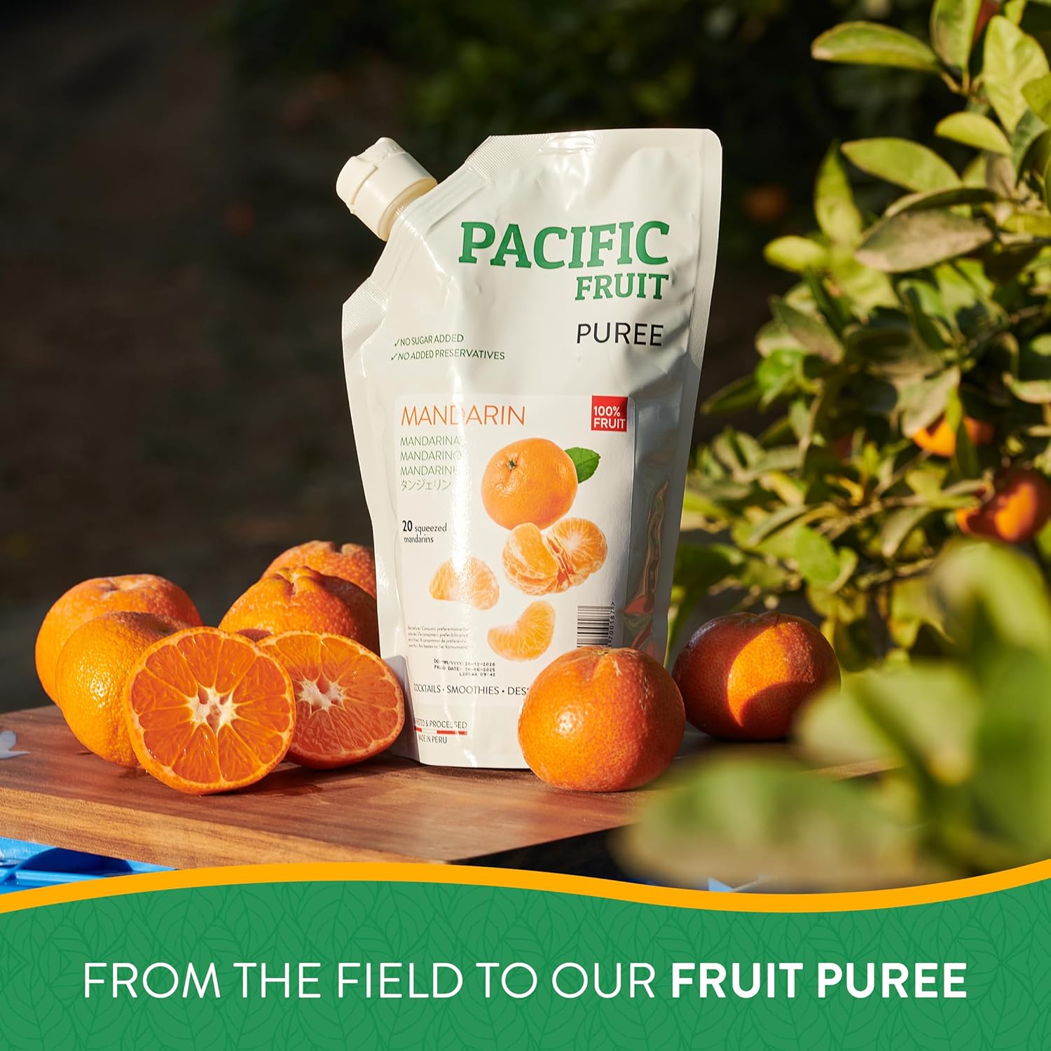 PACIFIC FRUIT - Tangerine juice- Mandarin Puree - Tangerine 100% - Perfect for healthy drinks - Ideal for your Wellness smoothie!