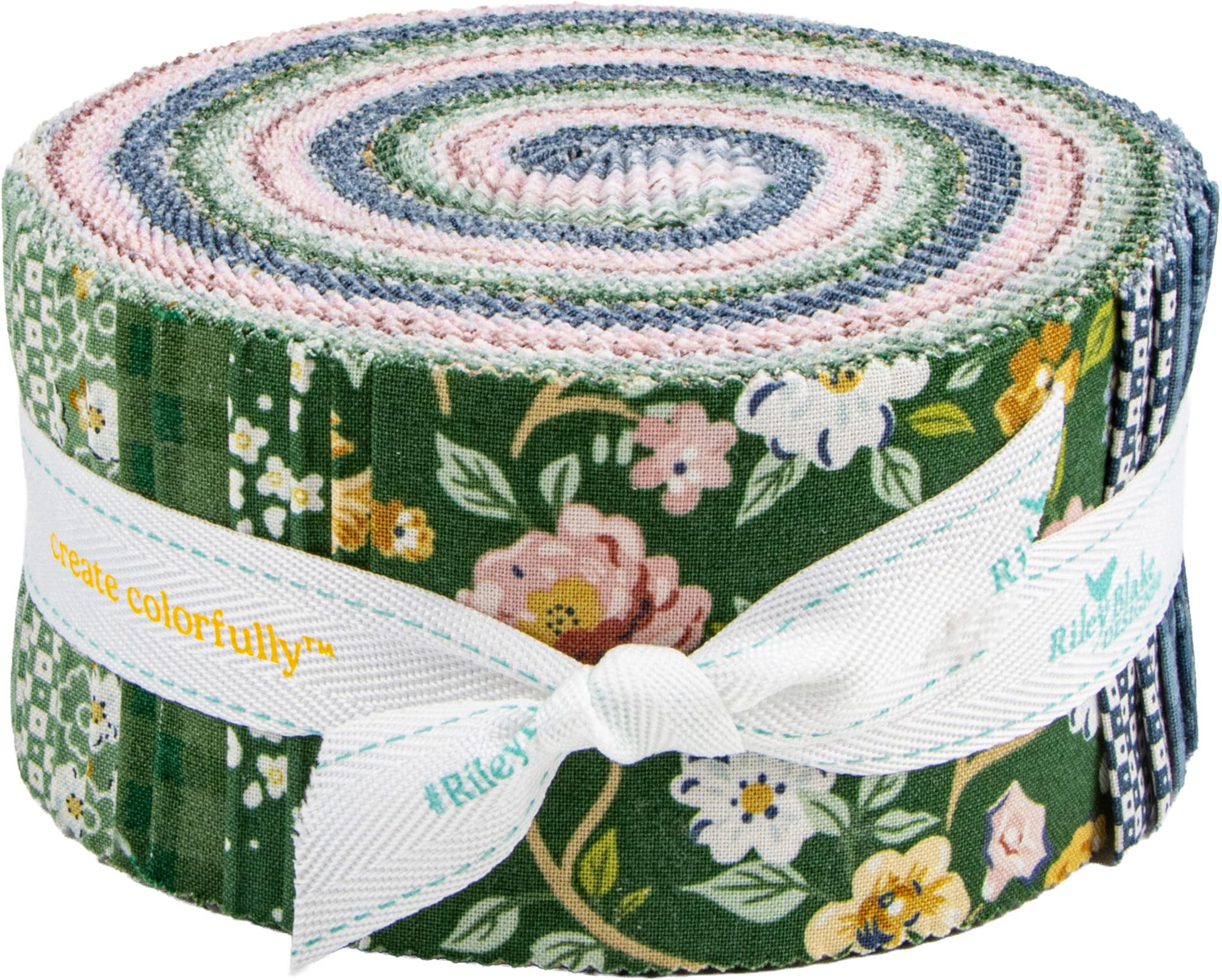 Jessica Chertkow Design Rosewood Rolie Polie 40 2.5-inch Strips Jelly Roll Riley Blake RP-17490-40