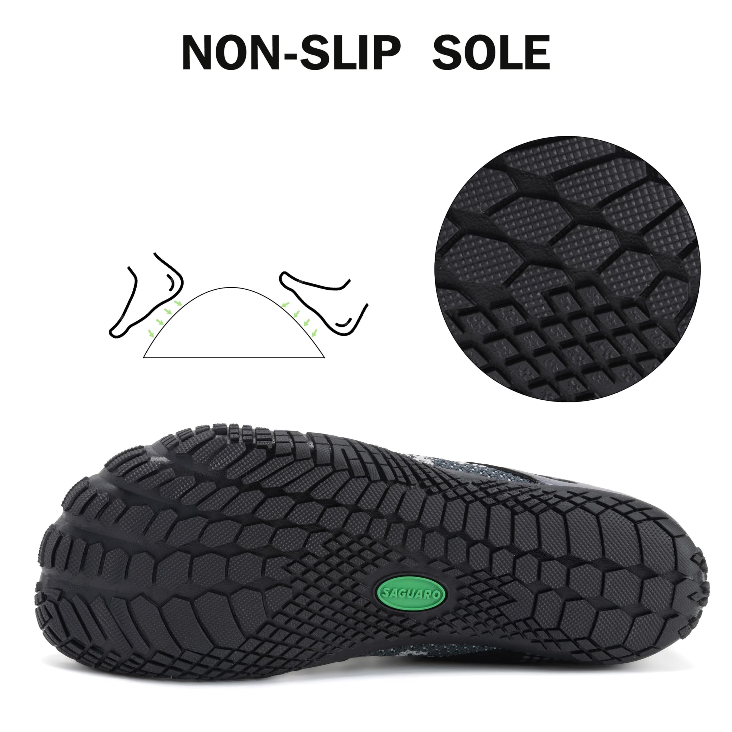 SAGUARO Uomo Donna Scarpe Barefoot Minimaliste Leggere Comod Scarpette da Trekking Trail Running GR.35-48