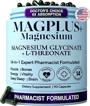 Liposomal Magnesium Complex 900mg, 14-in-1 Glycinate, L-Threonate, Malate | Wind-Down, Calm, Muscle & Cognitive Support*, Magnesium Citrate, Taurate & Malate*