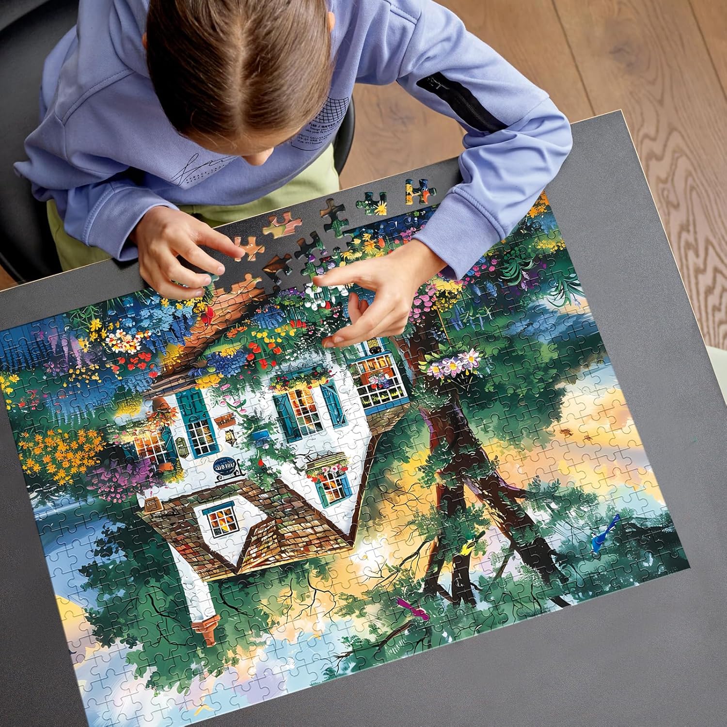 500 Pieces Jigsaw Puzzles for Adults–Beautiful Garden Patio Puzzle for Adult Elderly–Recycled Paper Puzzle 500 Pieces–Glossy, Sturdy Pieces Challenging Family Game Great Gift Idea (20.5x15in)