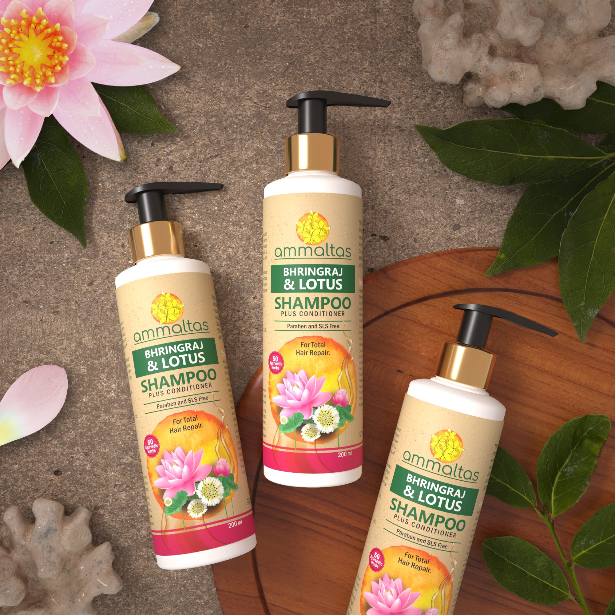 Bhringraj & Lotus Shampoo(200Ml)