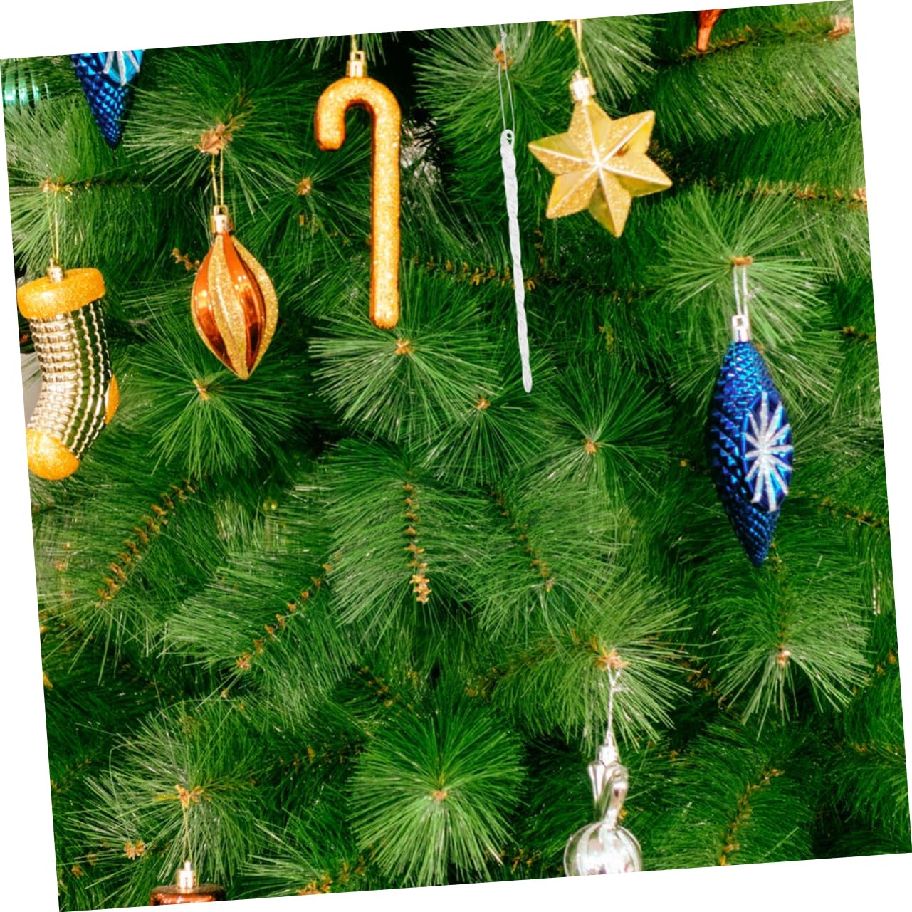 Cabilock 30 Piezas Colgante de árbol de Navidad Christmas Tree Decorations decoración navideña carámbanos de Navidad de Vidrio Gotas de carámbanos de Vidrio Ornamento Ventana Decoraciones