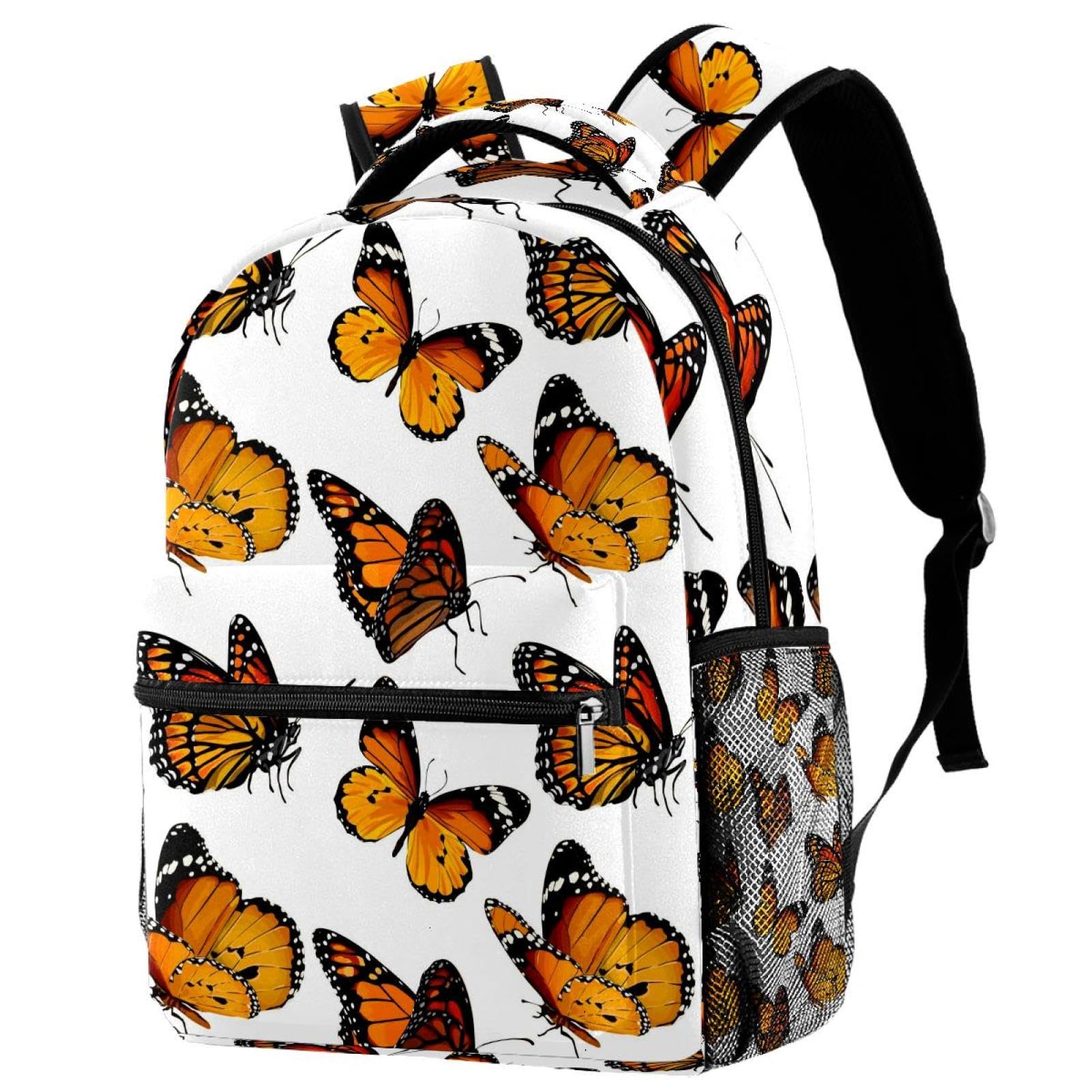 Sac à dos d'école papillons multicolore 40cm pour adolescents - 7