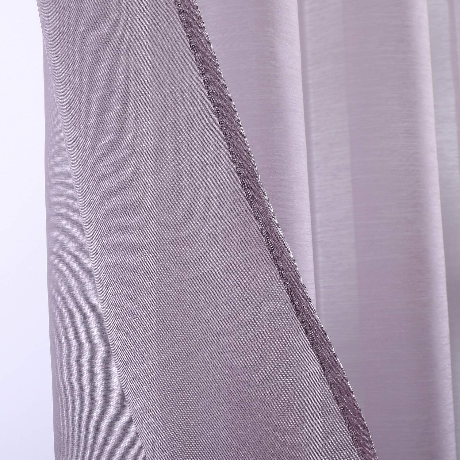 DONREN Rideaux de fenêtre semi-transparents 2 PCS|52" W x 96" L Lilas/violet