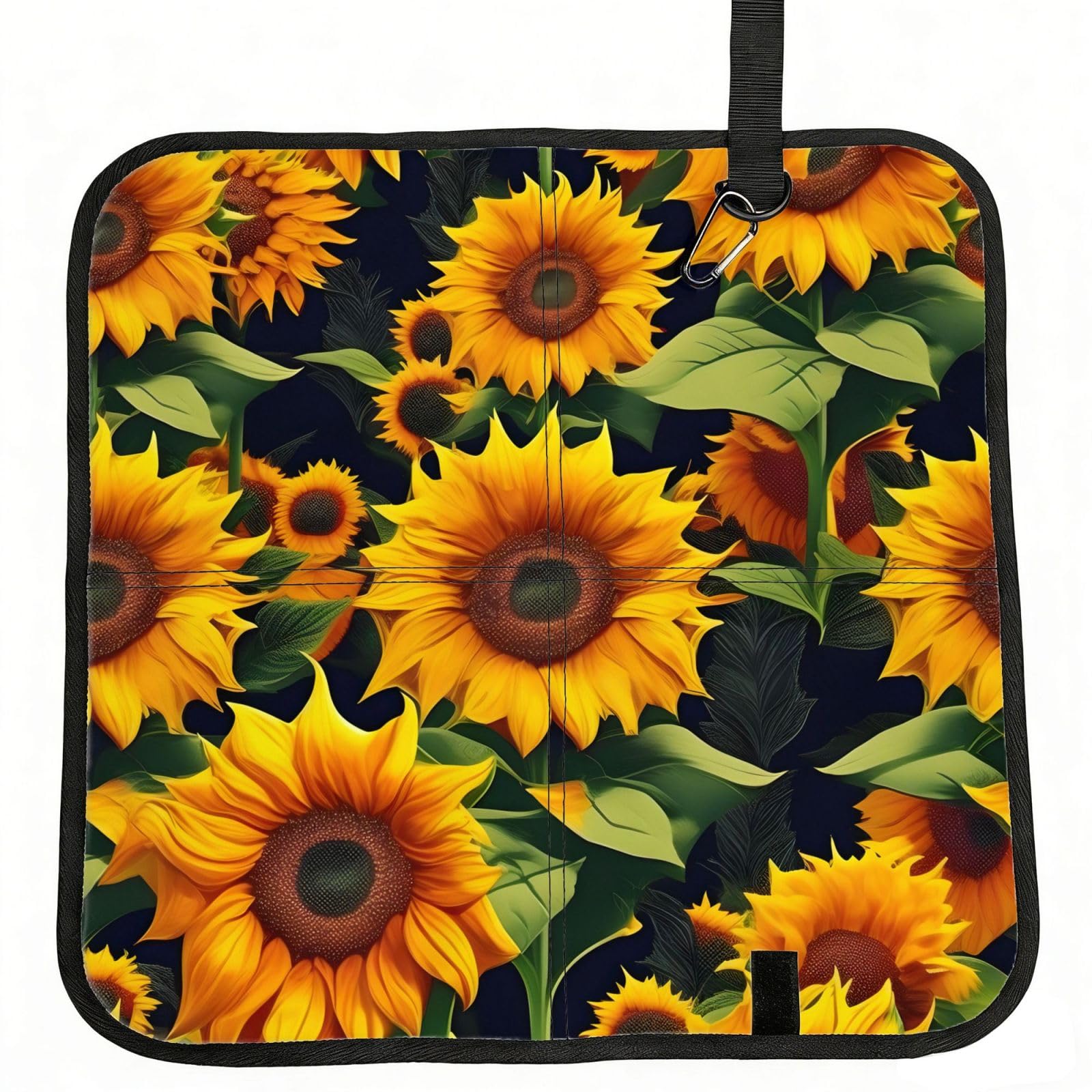 AYYQWE Beautiful Sunflower Print Foldable Seat Cushion Portable Chair Pad Office Commuting Picnic Camping Outdoor