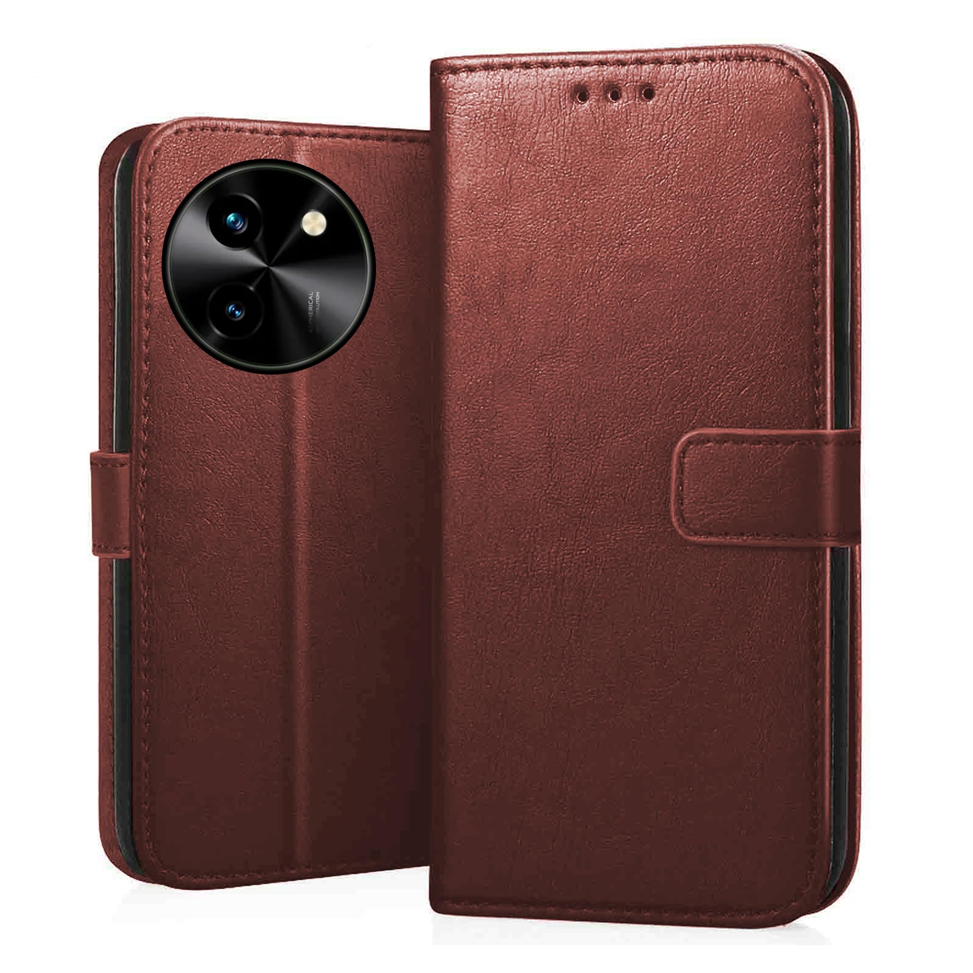 CEDO Vivo T3x (5G) Flip Cover | Leather Finish | Inside Pockets & Inbuilt Stand | Shockproof Wallet Style Magnetic Closure Back Case Flipcover (Brown) (B0D3LZ2S5R) Amazon Price History, Amazon Price Tracker