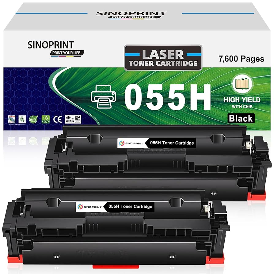 Canon 055 H カートリッジ ブラック2個セット Amazon.co.jp: SINOPRINT 055H 055 ブラックトナーカートリッジ