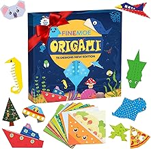 150 Origami Paper with Instruction Book for Kids - Craft Paper Sheets with 75 Design, 18x18 cm DIY Art Colour Paper for Craft Kit Set, Origami Sheets Activity, Birthday Gift for Girls & Boys