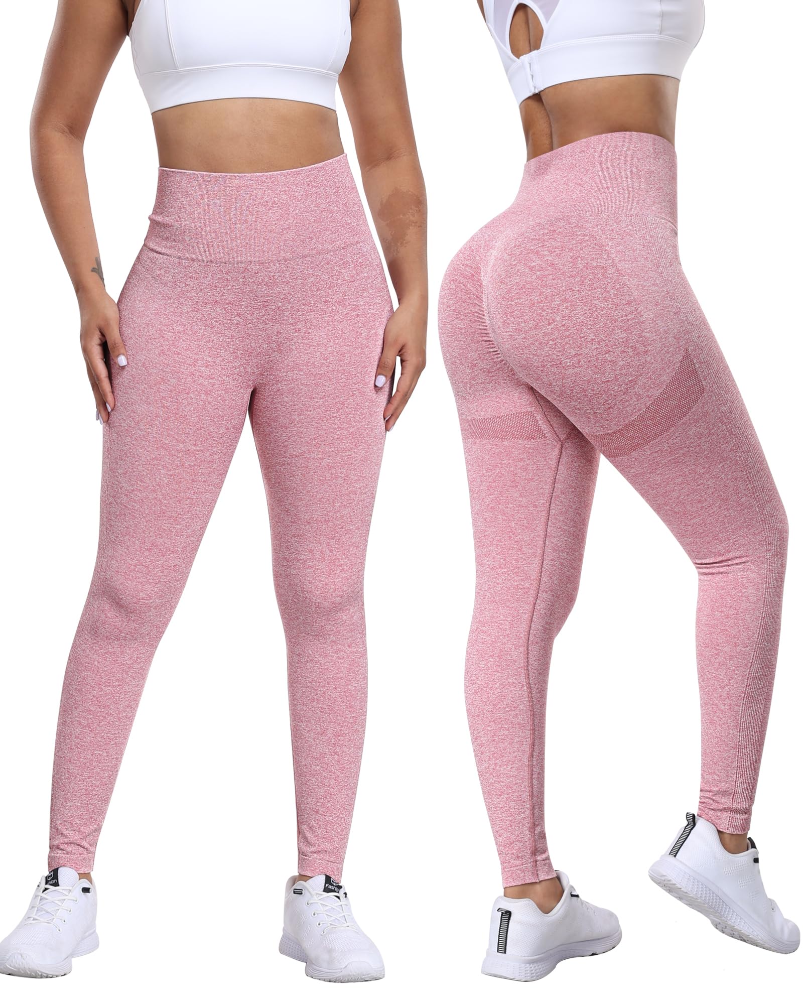 SALSPOR Workout Leggings for Women, Butt Lifting Gym Scrunch Butt Seamless Leggings